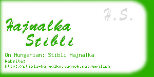 hajnalka stibli business card